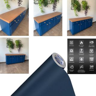 Vinil Adesivo Texturizado Impermeável Azul Petróleo para Envelopamento de Móveis Parede 2mtsX60cm em Oferta na Shopee