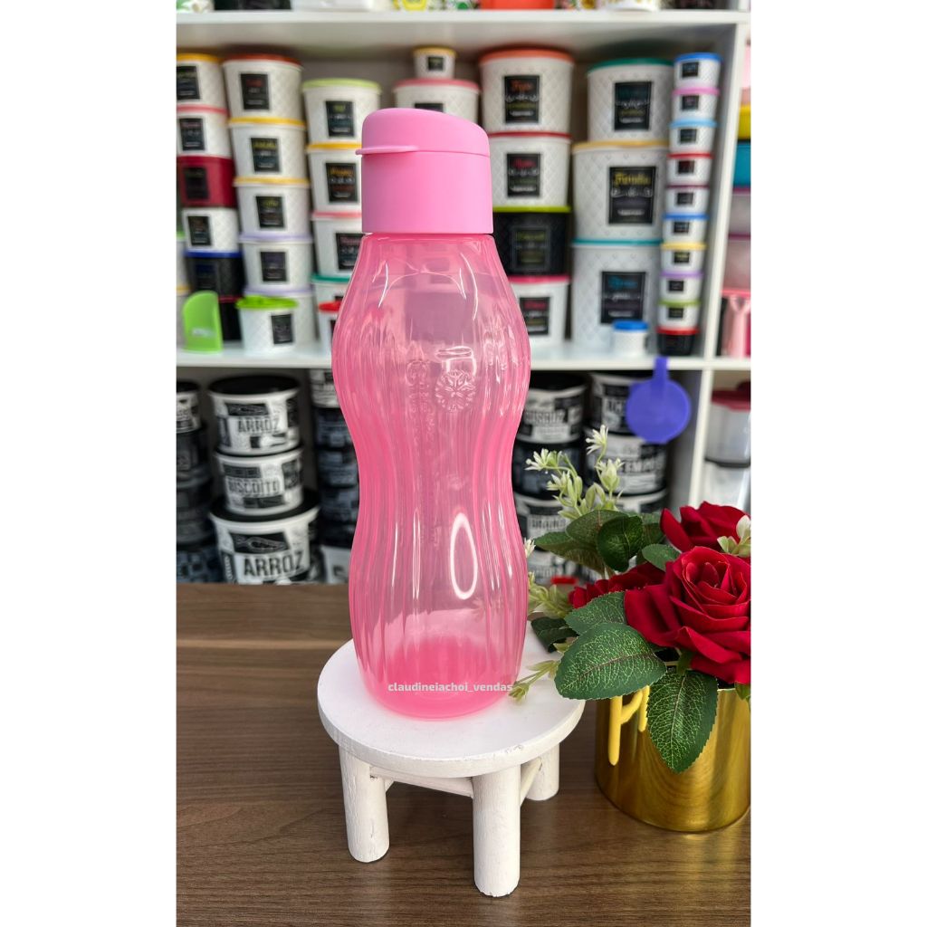 Garrafa EcoTupper Plus 750ml Freezer Rosa Bebê