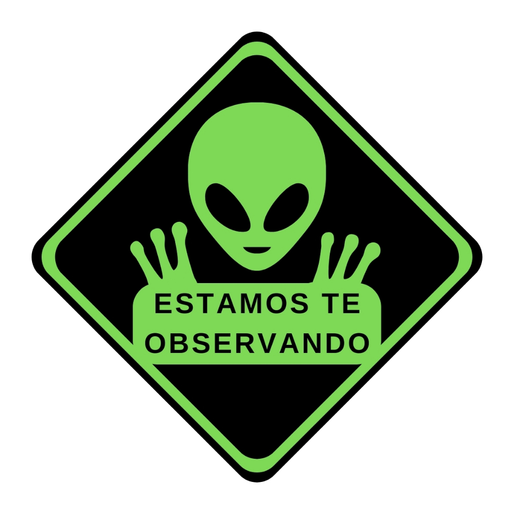 Placa Decorativa "Estamos Te Observando" Ecológica