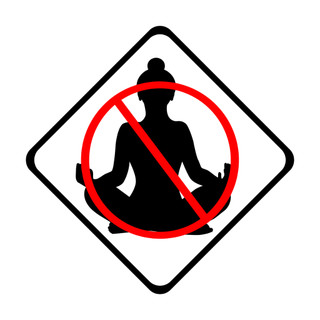 Placa Decorativa "Proibido Yoga" Ecológica