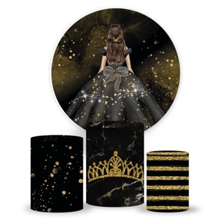 Kit Painel de festa 15 Anos, painel redondo, capa de cilindro e Portal retangular, Painel romano em Oferta na Shopee