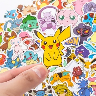 100 adesivos Pokemon -  Para Cadernos, Cartas, Mala de bagagem, Computador Laptop, Telefone Celular,  Skate