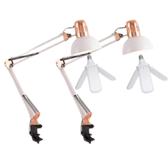 Luminárias Pixar Cromada Artigulada + Lampada Pétala 45w Super Branca Manicure
