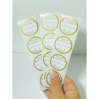 Etiquetas adesivas trufa cone em Oferta na Shopee