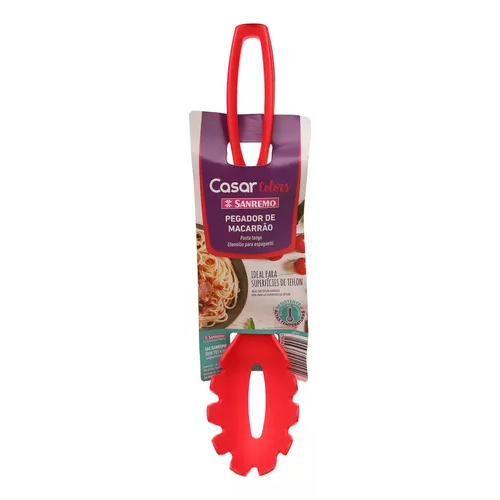 Pegador De Massa Macarrão Nylon Vermelho Casar Sanremo