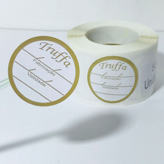 Etiqueta trufa fabricação e validade com 100 unidades em Oferta na Shopee