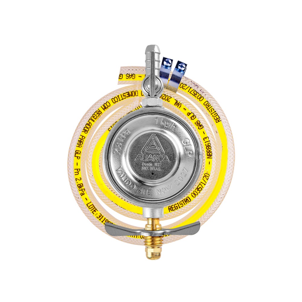 regulador de gas domestico 504/01 com mangueira 120cm alianca em Oferta na Shopee