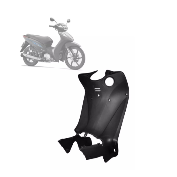 PROTETOR DE PERNA BIZ -125 ES/KS+ EX 11 12 13 14 15 16 17 - ( PRETO INJ )