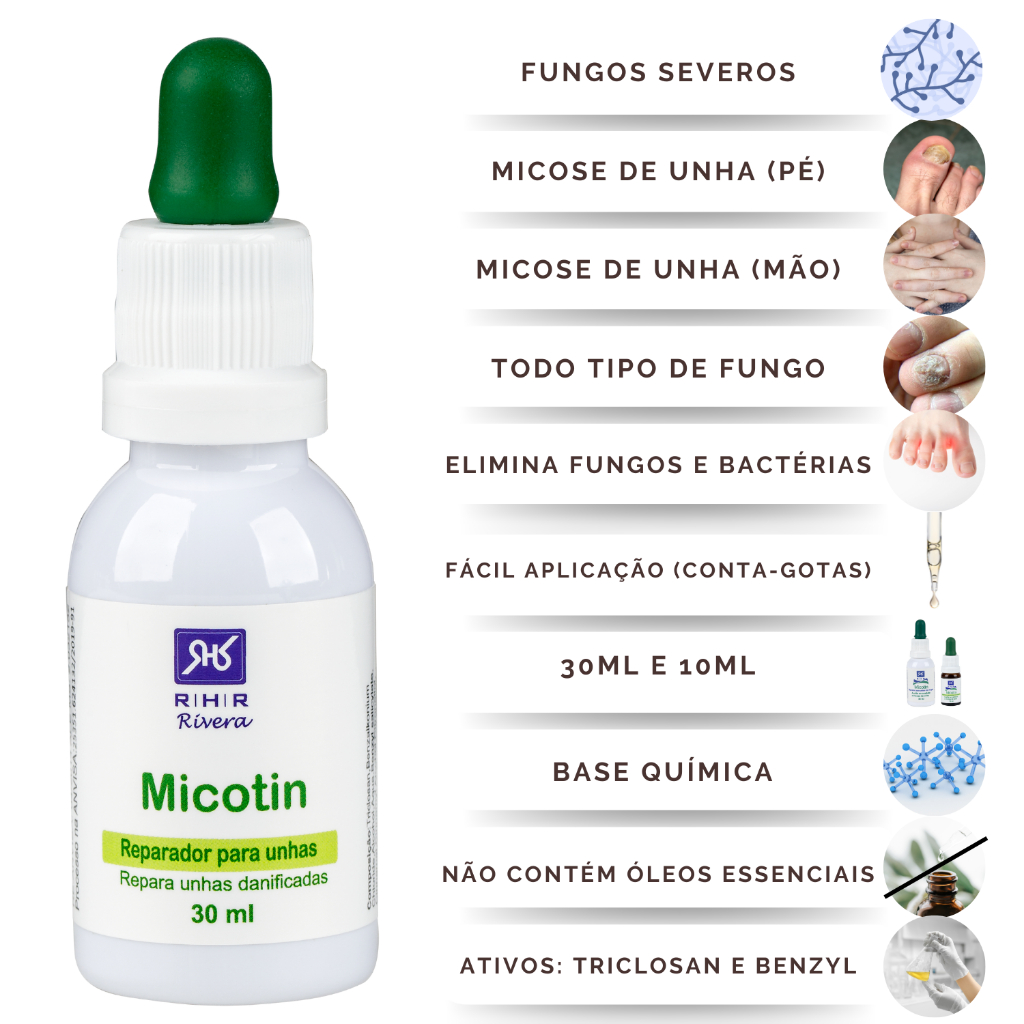 Remédio Para Micose de Unhas -  Micotin 30ml Conta Gotas