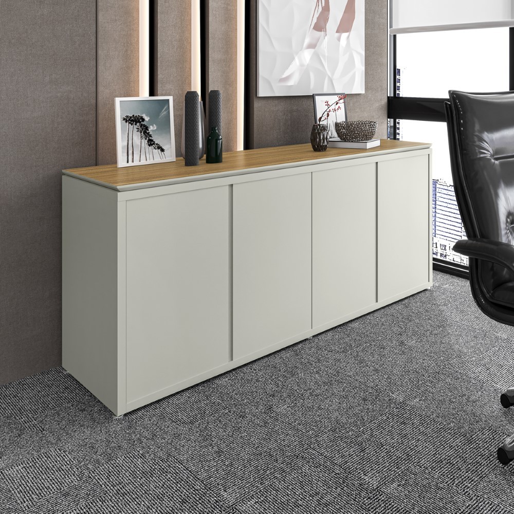 Balcão Buffet para Escritório 4 Portas 180cm Oslo - Home & Living
