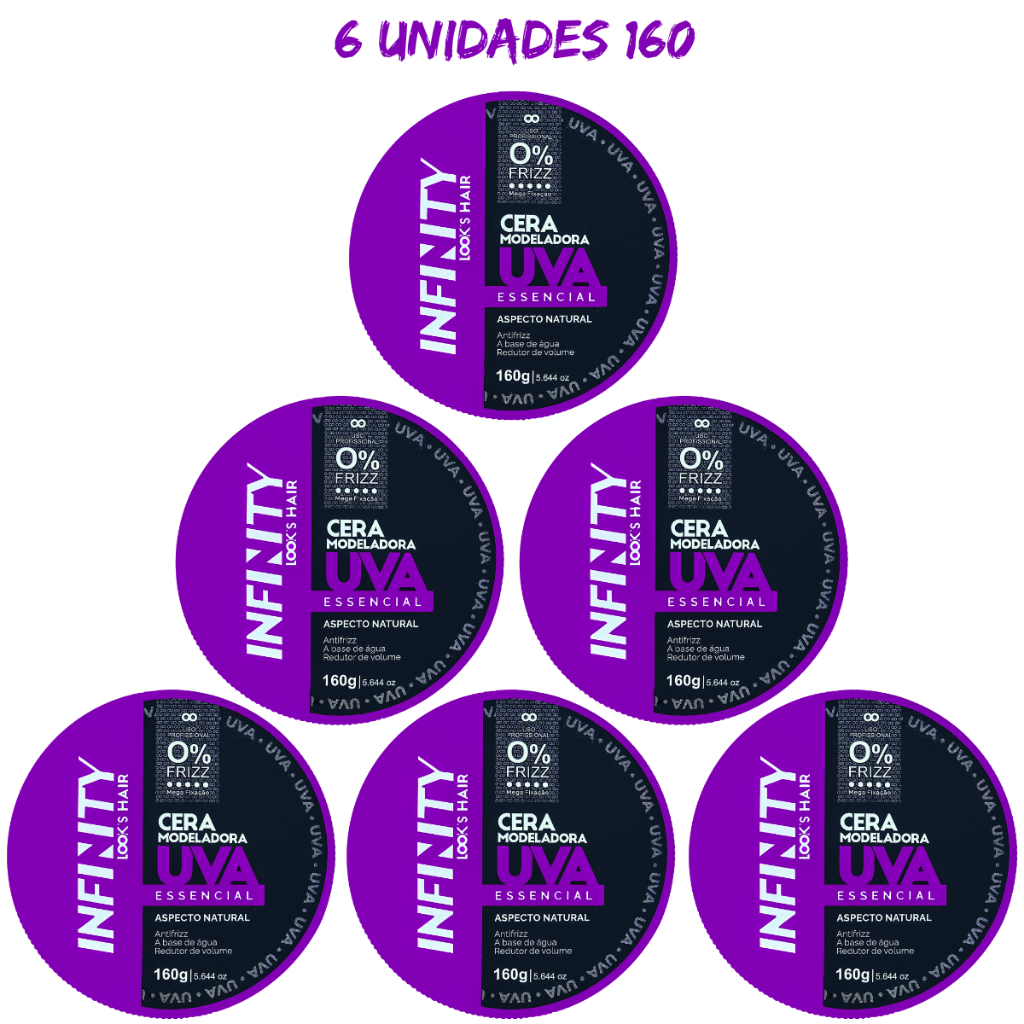 Cera Modeladora Uva 160g INFINITY LOOKS HAIR 1UN - 3UN OU 6 UN
