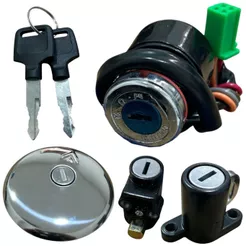 Kit Ignição Conjunto De Travas Contato Miolo Suzuki Intruder 125 2005 Até 2010 ( 4 Peças )