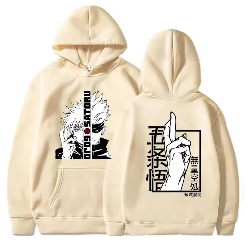 Blusa De Frio Com Capuz Infantil Satoro Gojo Anime Estampado — imagem 2 de 2