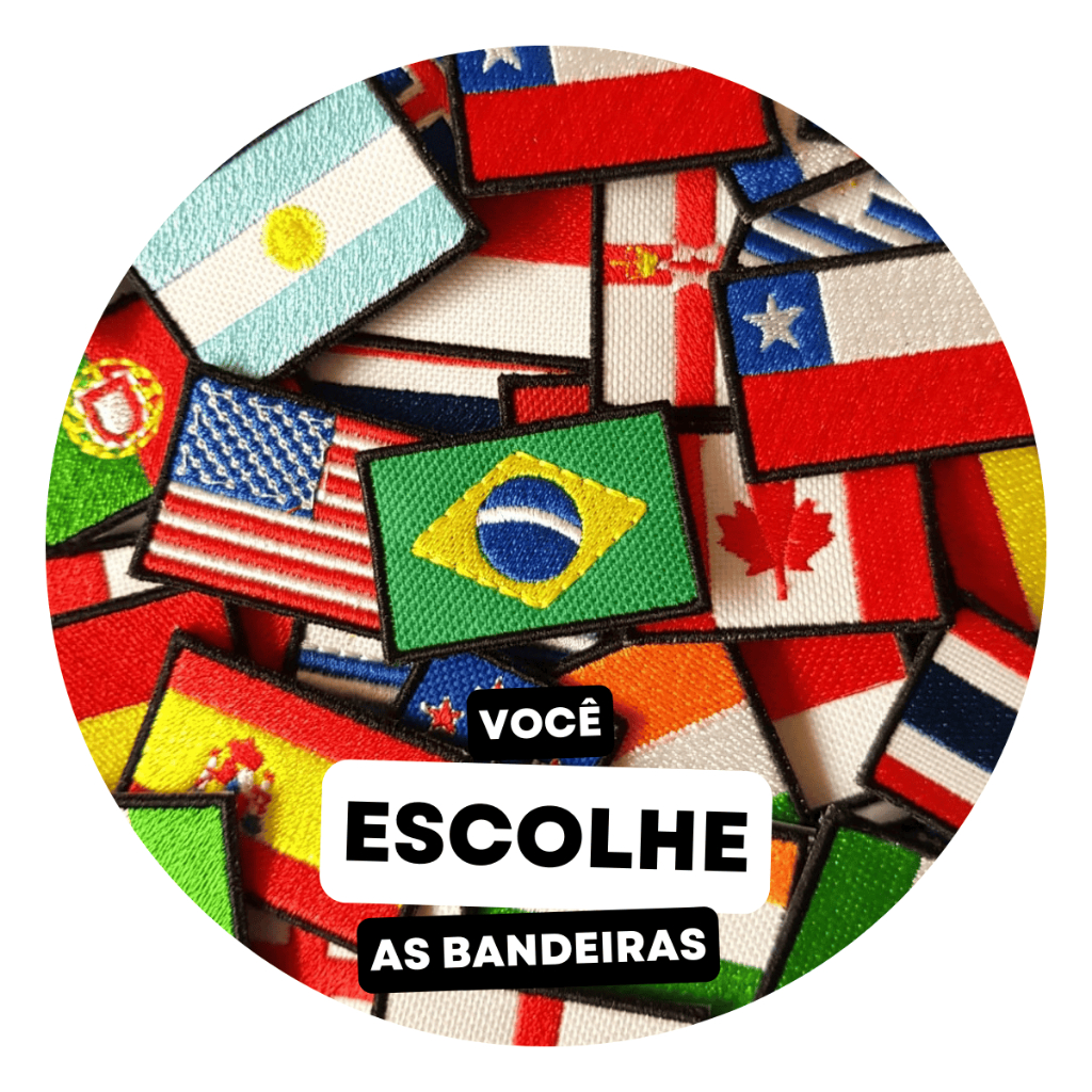 Kit 2 Mini Bandeiras Bordada Países e Estados 3,0x4,5cm Patch Bandeira Mochileiros em Oferta na Shopee