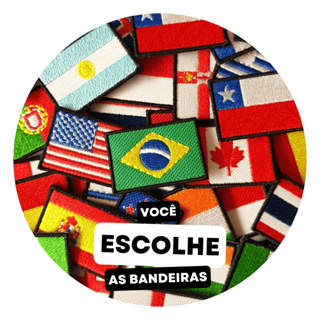 Kit 2 Mini Bandeiras Bordada Países e Estados 3,0x4,5cm Patch Bandeira Mochileiros em Oferta na Shopee