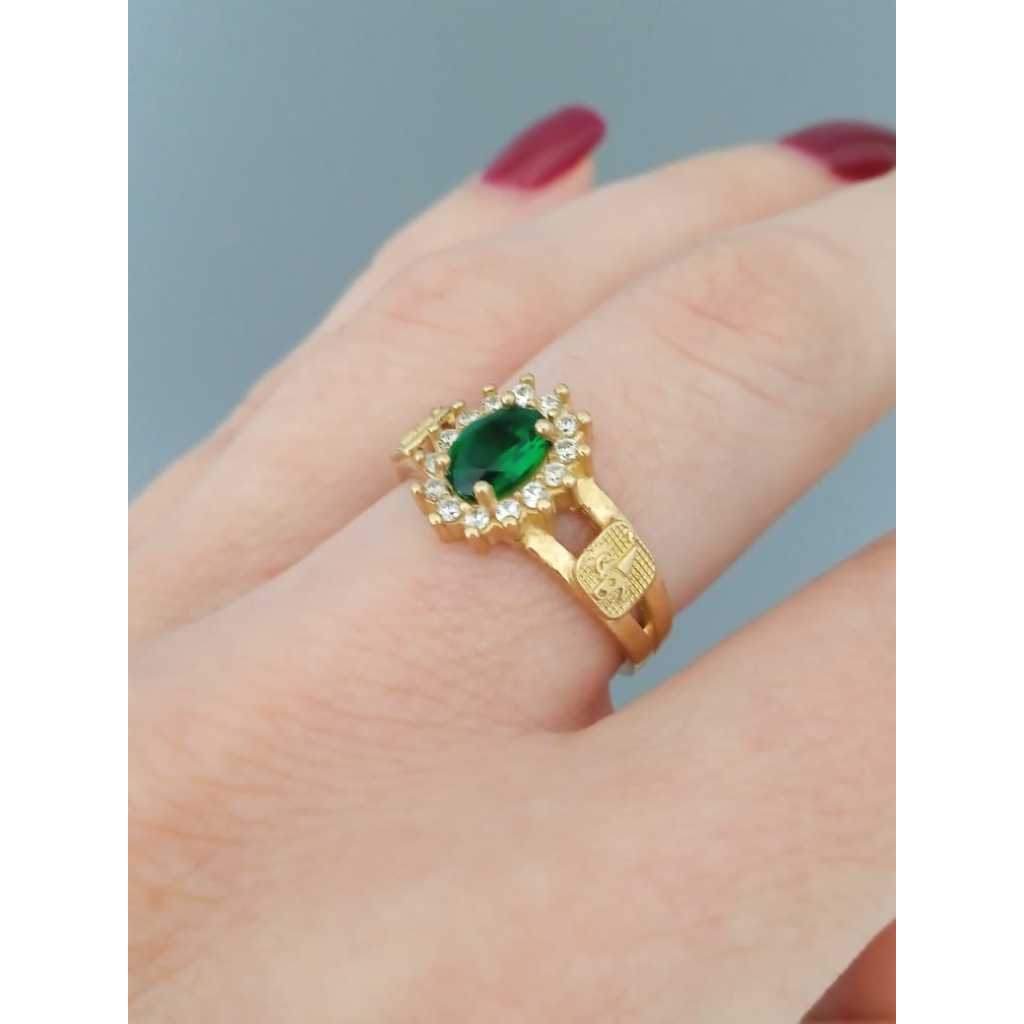ANEL DE FORMATURA COM EMBLEMA DE ENFERMAGEM MODELO OVAL+ CAIXINHA CAPELO