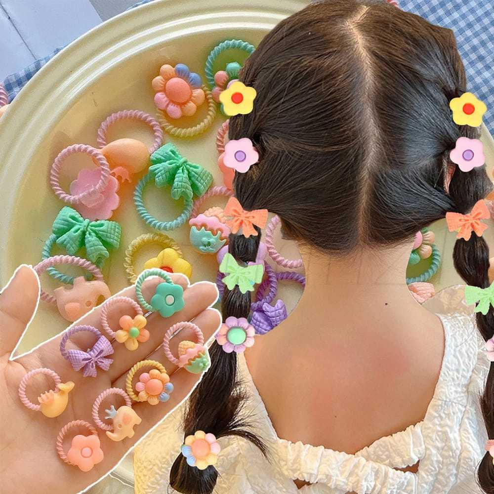 Kit 100 Mini Elásticos de Cabelo Xuxinha Rabicó Buchinha Com Aplique Infantil em Oferta na Shopee