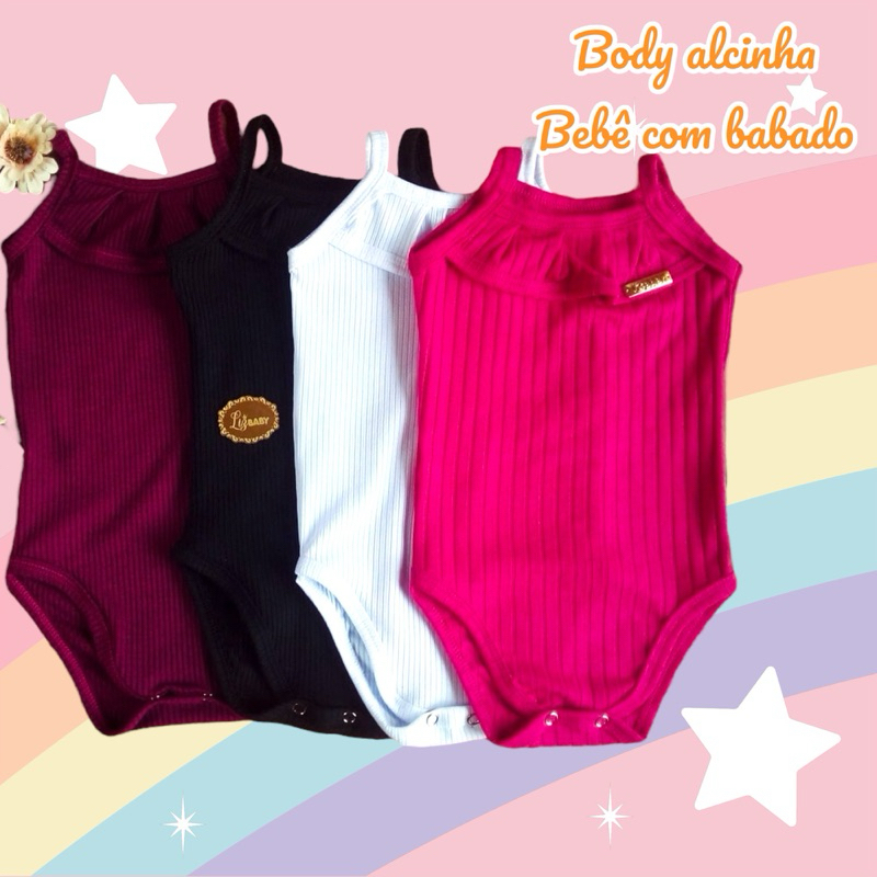 Body infantil menina bebê.Body alcinha em Oferta na Shopee