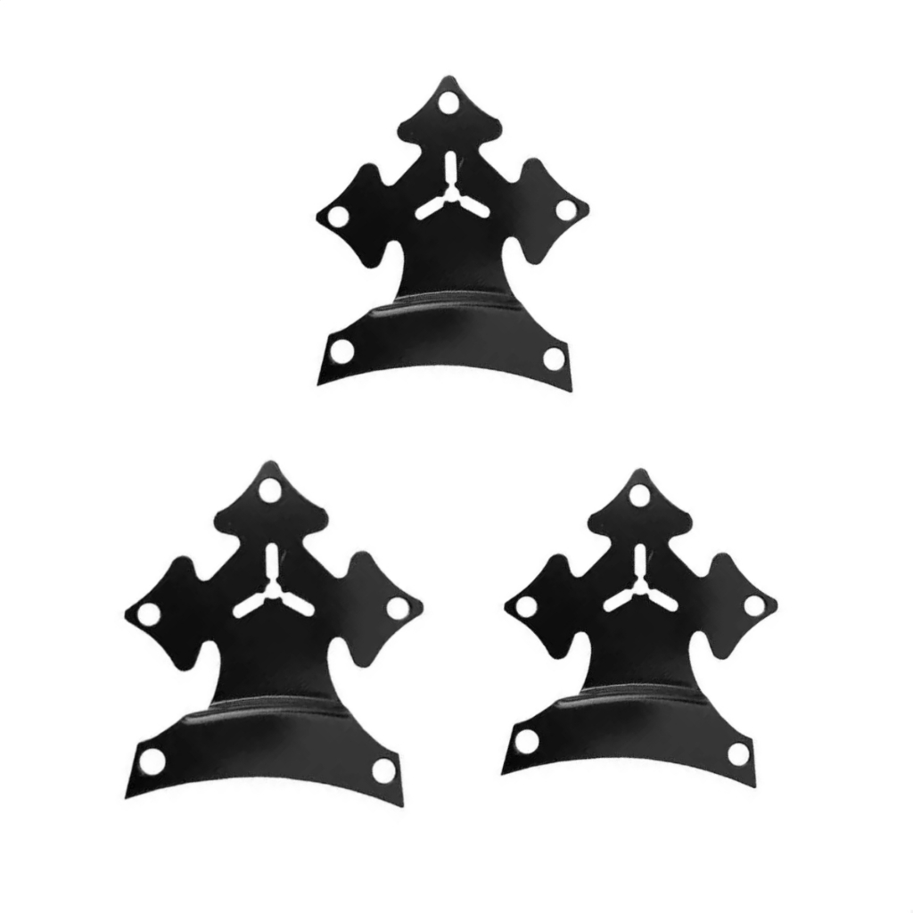 Conjunto 3 Garras Pá Ventilador Venti Delta Preto kit suportes fixadores para ventilador de teto