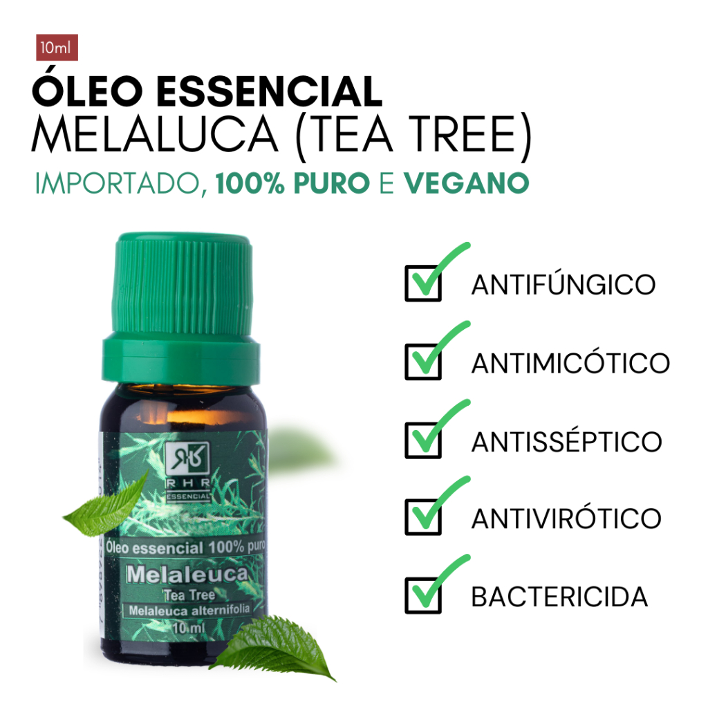 Óleo Essencial de Melaleuca 100% Puro Australiano Tea Tree 10ml — imagem 2 de 2