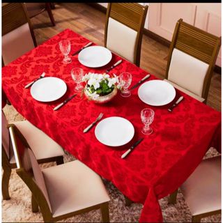 Toalha de Mesa 6 lugares JACQUARD Retangular 2,00x1,50m em Oferta na Shopee