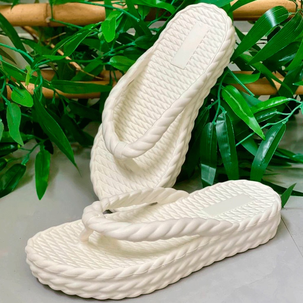 Chinelo Feminino 3 Tranças Plataforma Nuvem Ortopédico Confortável Macio Trançado REF 02