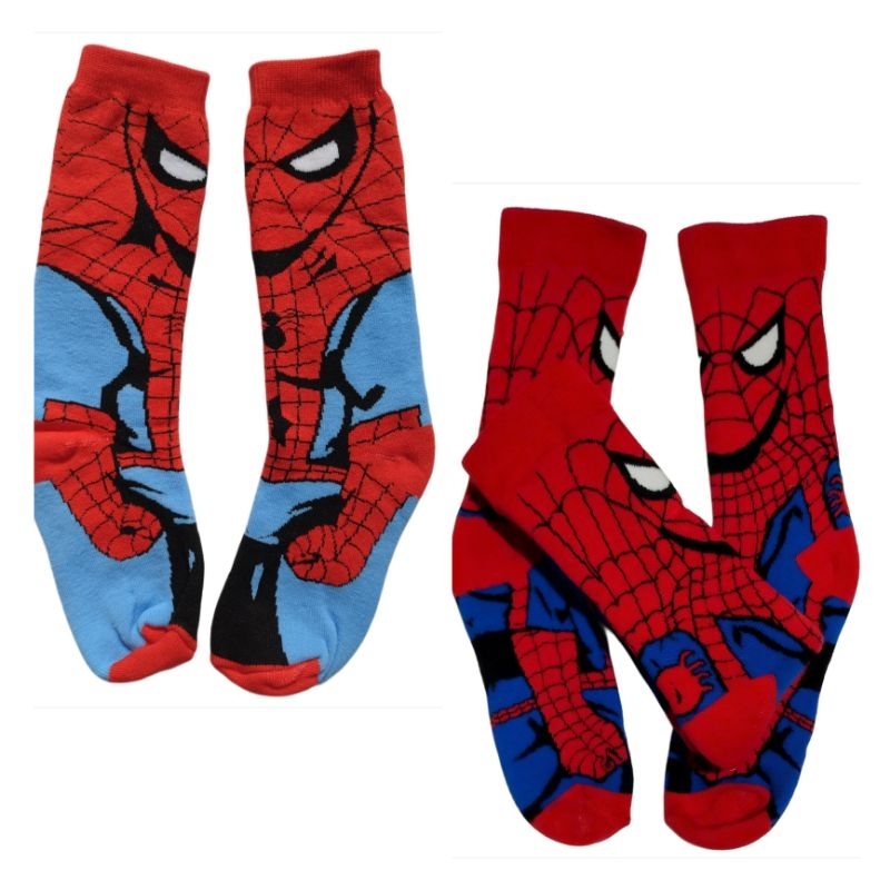 Meia Infantil Marvel Homem Aranha Cano Alto Vermelha em Oferta na Shopee