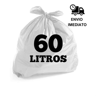 Saco de Lixo 60 Litros Cor Branco 100 Unidades Coleta Seletiva em Oferta na Shopee