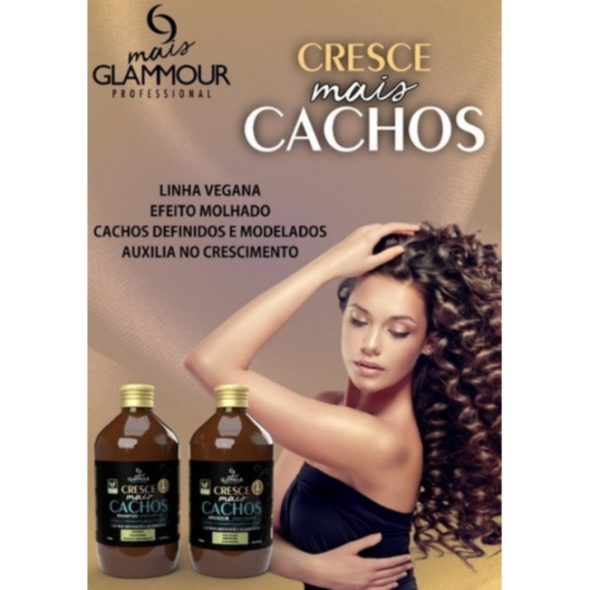 Kit Shampoo 500 ml E Ativador 500 ml ( Linha Vegana ) Cresce Mais Cachos