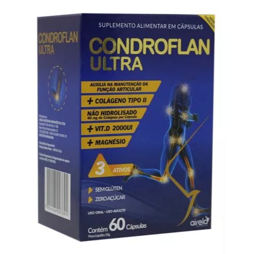 Condroflan Ultra Colágeno Tipo I I Vitamina D & Magnésio Airela - 60 cápsulas
