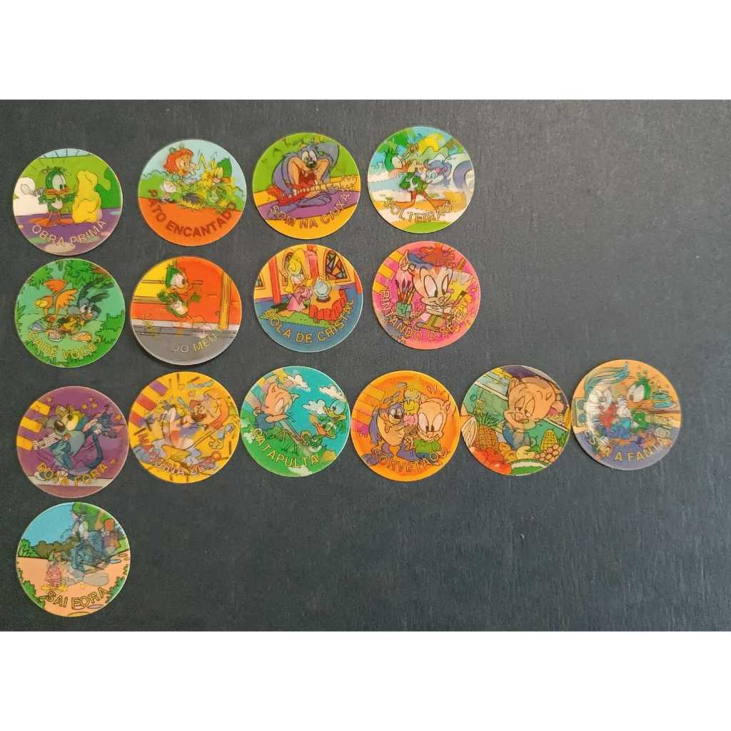 Coleção Rara Magic Tazo Tiny Toon - Lote Exclusivo com 15 Tazos Originais!