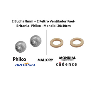 Bucha e Feltro P/ Ventilador Mondial, Britânia, Mallory, Faet e Cadence ou Arno kit c/ 2 em Oferta na Shopee