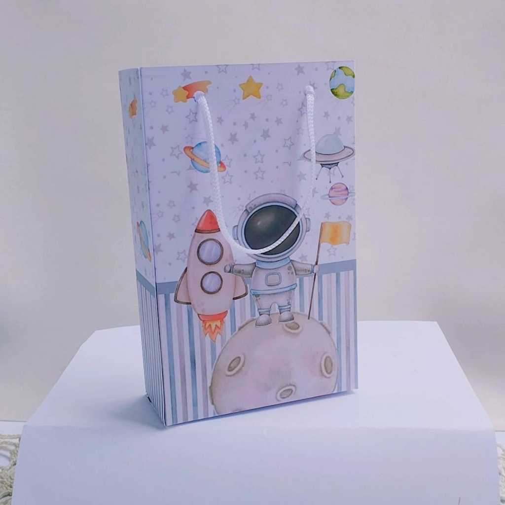Kit Sacolinha Surpresa Festa Infantil Personalizados ASTRONAUTA  Lembrancinhas  Aniversário  PEGUE E MONTE