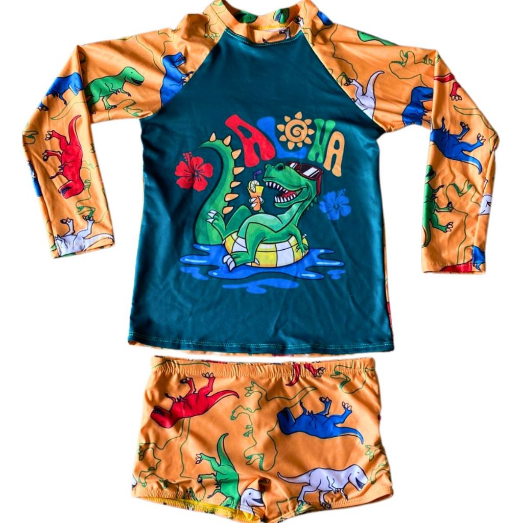 Conjunto Blusa + Sunga Proteção Uv Termica Intanto Juvenil