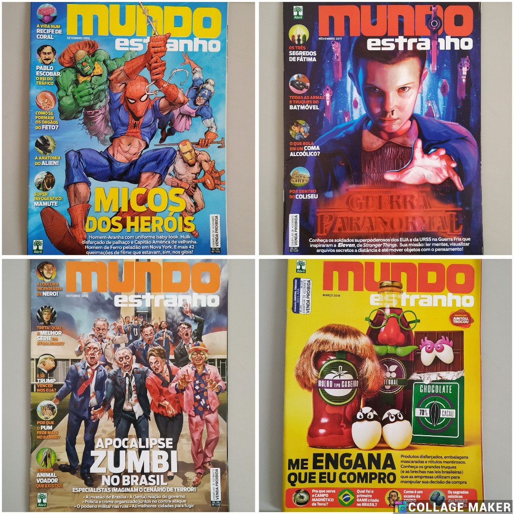 Revista Mundo Estranho - 4 edições: 185 186 201 206