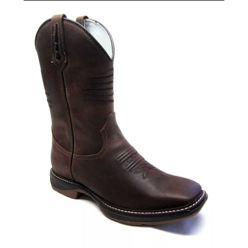 Bota Texana Sola Jump Bico Quadrado Bandeira Corridas Cavalo em Oferta na Shopee