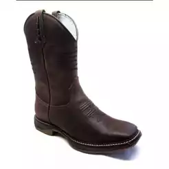 Bota Texana Sola Jump Bico Quadrado Bandeira Corridas Cavalo