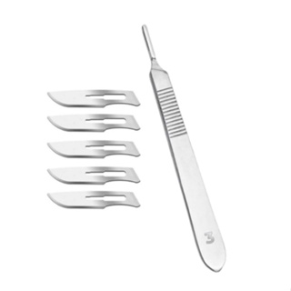 Dermaplaning Kit Cabo Bisturi N°3 Aço Inoxidável + 10 Laminas em Oferta na Shopee