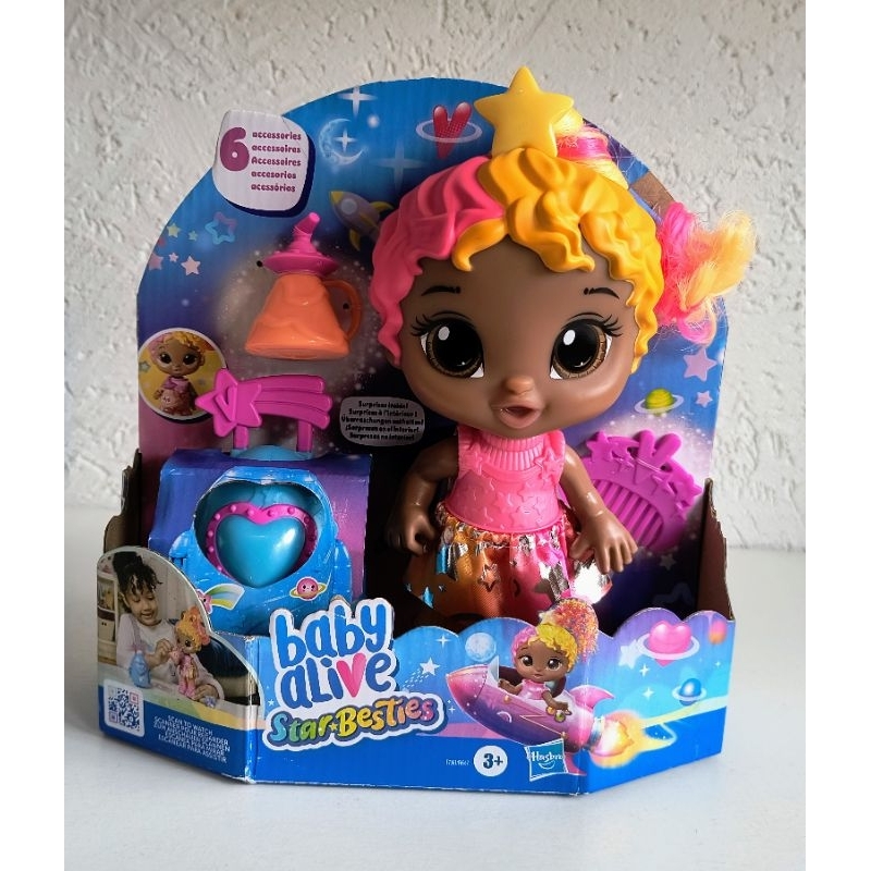 Boneca Baby Alive Star Besties Bright Bella Cabelo Amarelo