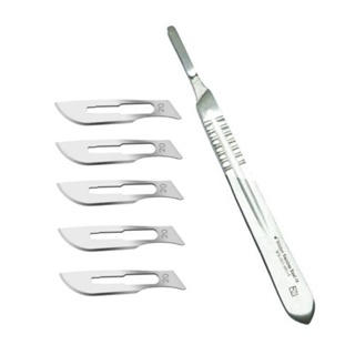 Kit Cabo Bisturi N°4 Aço Inoxidável + 10 Laminas Escolha seu Tamanho em Oferta na Shopee