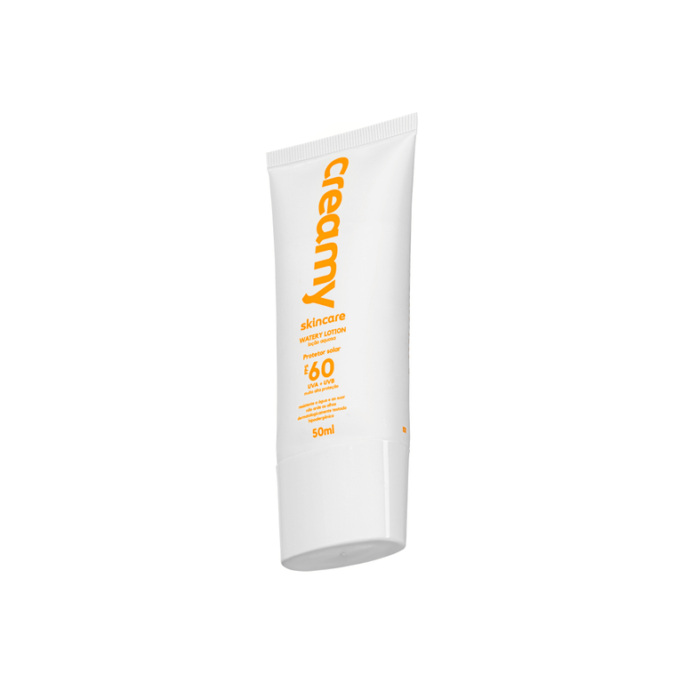 Filtro solar oil- free toque seco Protetor Solar FPS 60 Watery Lotion HYPSKIN® + sílica + glicerina + filtros orgânicos