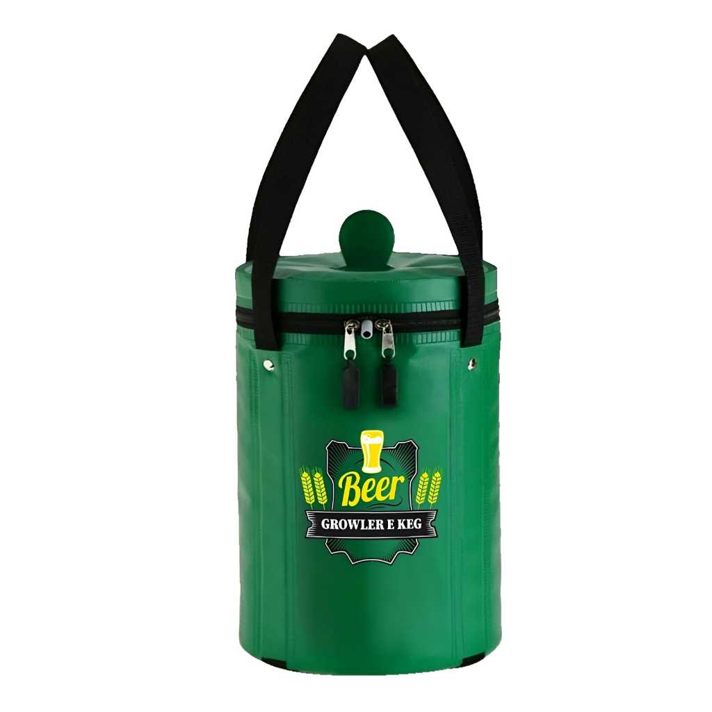 Bolsa Térmica bag cooler  para Barril de Chopp 5L Cor verde