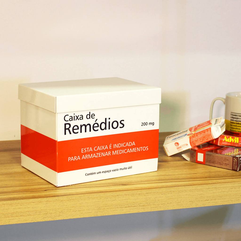 Caixa Organizadora de Remédios Tarja Vermelha - Farmacinha