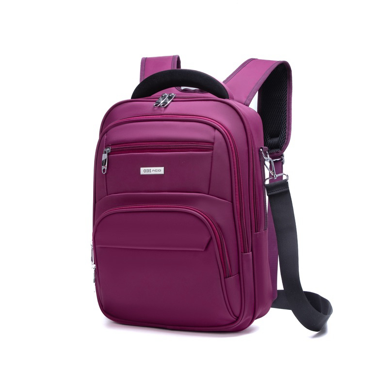 MOCHILA Escolar UNISSEX PROVA D'AGUA COM ALÇA E PORTA NOTEBOOK 15'' Marca ACO em Oferta na Shopee