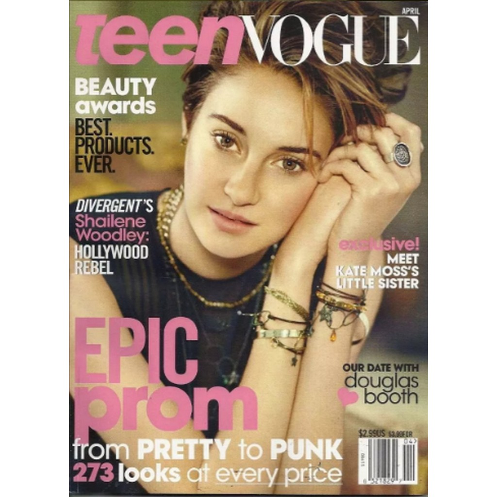 REVISTA TEEN VOGUE, DE ABRIL DE 2014, COM SHAILENE WOODLEY NA CAPA.