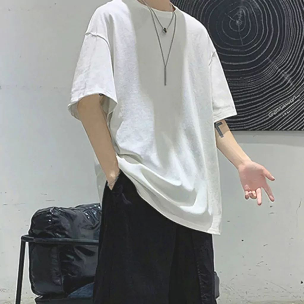 Camisetas Oversized Streetwear Lisa  Masculina 100% Algodão 30.1 Padrão Americano