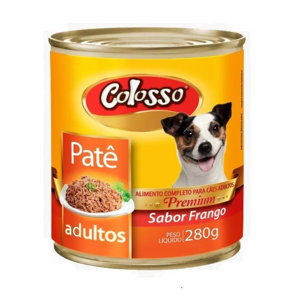 Petisco Colosso Cão Lata Patê Frango 280 gr