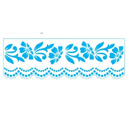 STENCILS- MOLDE VAZADO-SUELI ANDRADE- N. 629 BARRADO FLOR