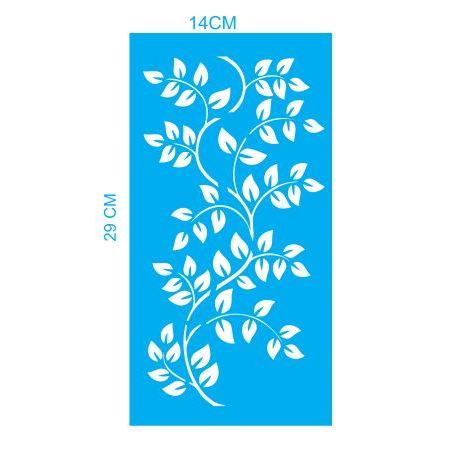 STENCIL-MOLDE VAZADO- SUELI ANDRADE- N.623 GALHO DE FOLHAS em Oferta na Shopee