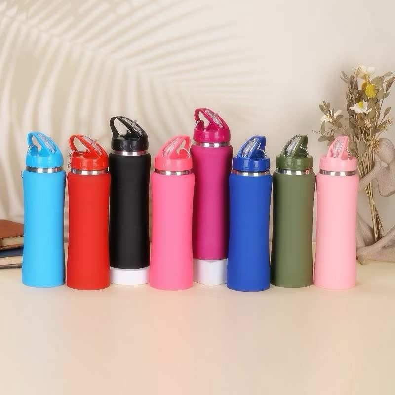 Garrafa Térmica com Alça em Aço Inoxidável - Capacidade de 600ml/800ml/com silicone Não é ...